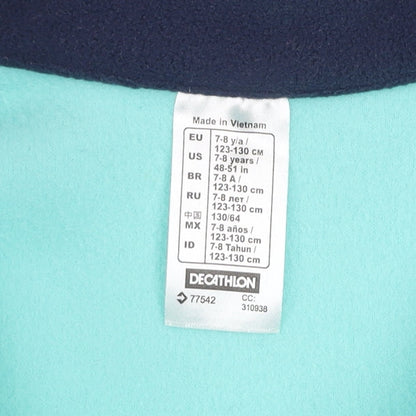 Quechua Girls Blue 7-8 Years Fleece 1/4 Zip Pullover Sweatshirt