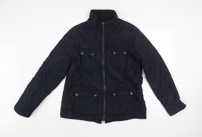 Crew Clothing Co. Women's Blue Quilted Slim Fit Jacket Size 14