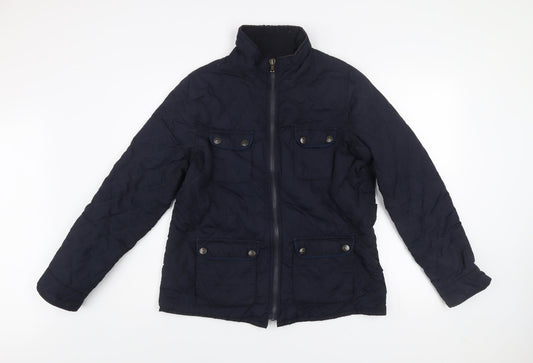 Crew Clothing Co. Women's Blue Quilted Slim Fit Jacket Size 14