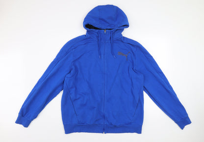 Puma Men's Blue XL Full Zip Hooded Track Jacket