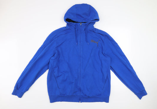 Puma Men's Blue XL Full Zip Hooded Track Jacket