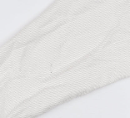 F&F Men’s White 1/4 Zip High Neck Sweatshirt Size M