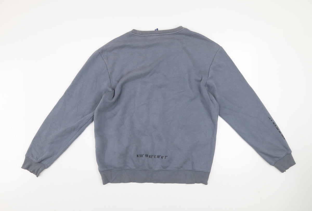 Mens UK Size M H&M Grey Pullover Sweatshirt