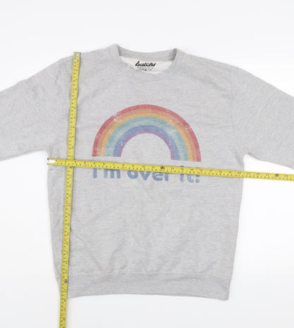 Mens UK Size M Batch1 Grey Pullover Sweatshirt