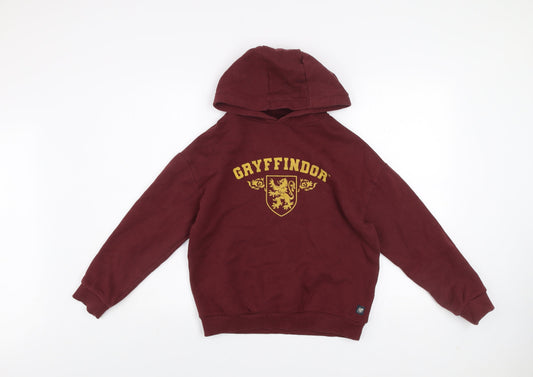 Boys UK Size 10-11 Years Marks and Spencer Red Pullover Hoodie