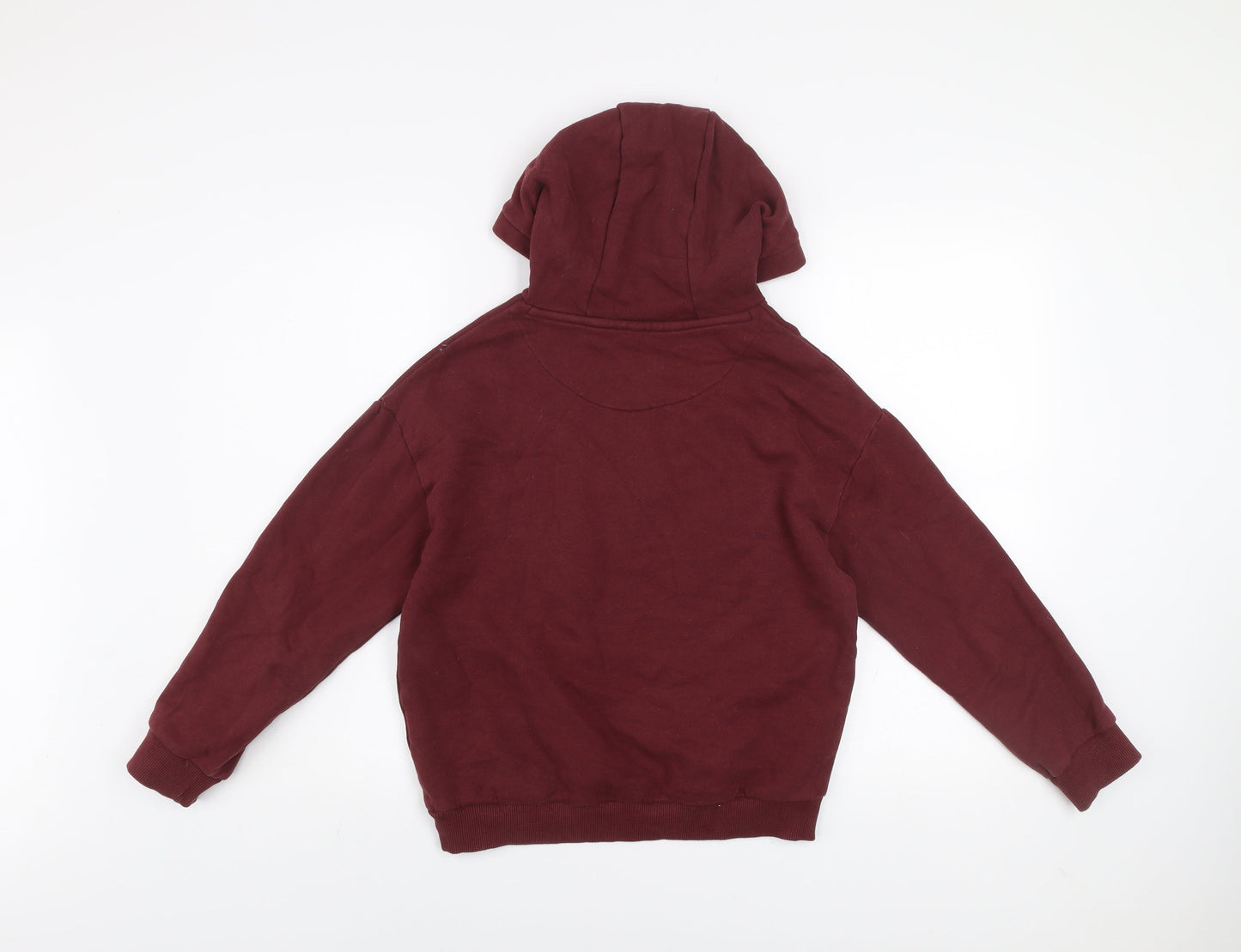 Boys UK Size 10-11 Years Marks and Spencer Red Pullover Hoodie