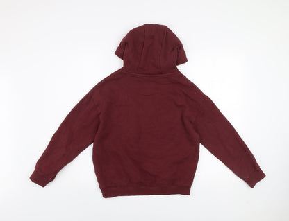 Boys UK Size 10-11 Years Marks and Spencer Red Pullover Hoodie