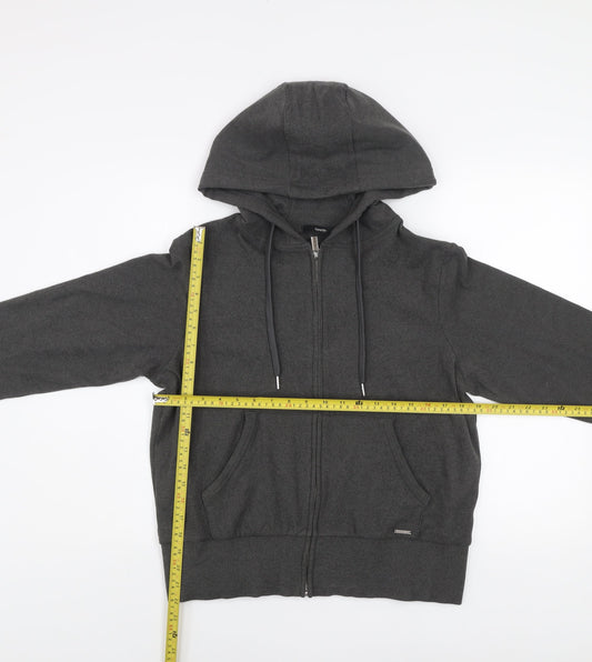 George Women Grey M Full Zip Hooded Activewear Jacket