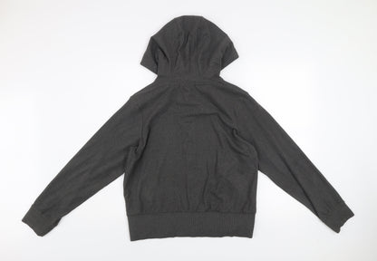 George Women Grey M Full Zip Hooded Activewear Jacket