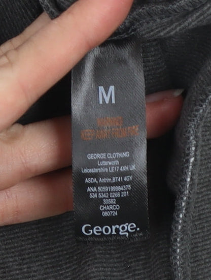 George Women Grey M Full Zip Hooded Activewear Jacket