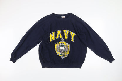 20 20 Men's Navy Blue XL Pullover Graphic Sweatshirt