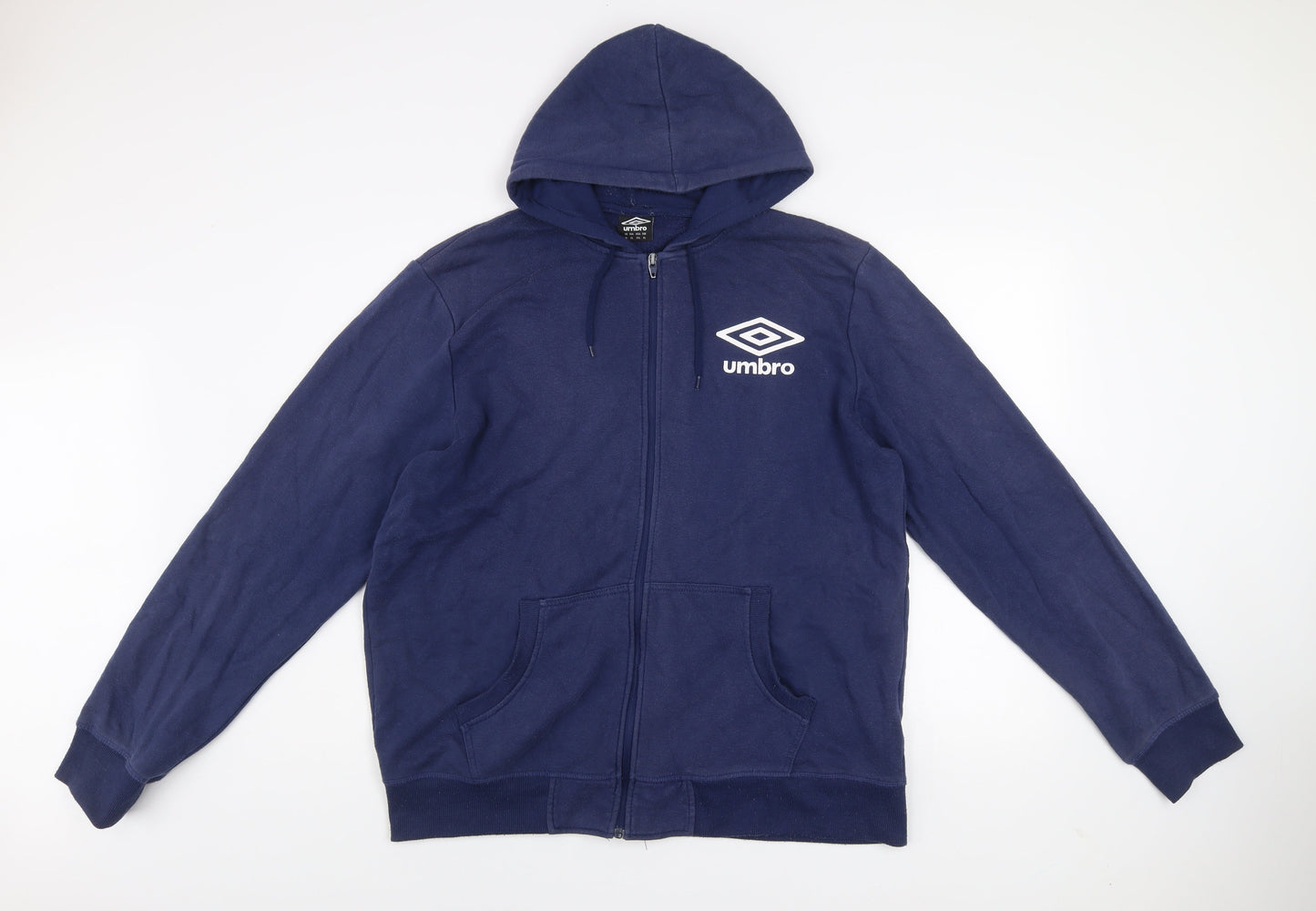 Umbro Men's Navy Blue XL Full Zip Hooded Track Jacket