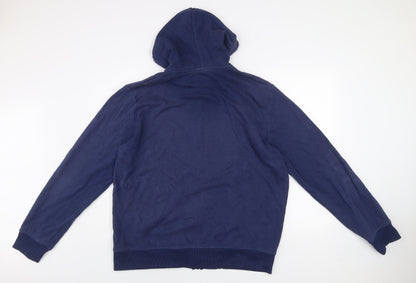 Umbro Men's Navy Blue XL Full Zip Hooded Track Jacket