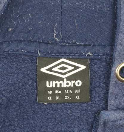 Umbro Men's Navy Blue XL Full Zip Hooded Track Jacket