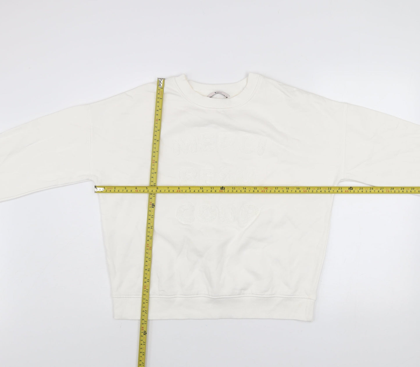 Womens UK Size S TU White Pullover Sweatshirt