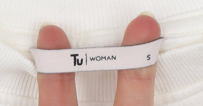 Womens UK Size S TU White Pullover Sweatshirt