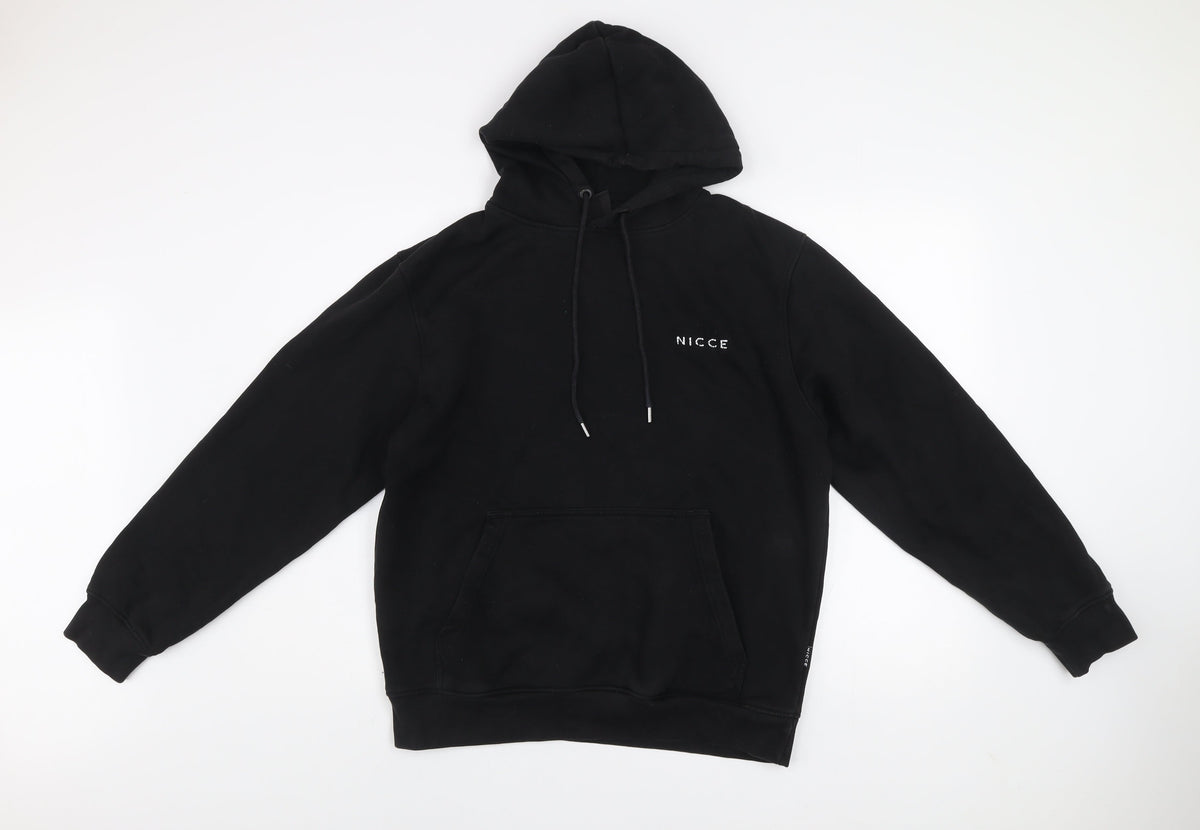 Mens UK Size M NICCE Black Pullover Hoodie