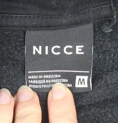 Mens UK Size M NICCE Black Pullover Hoodie