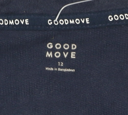Marks & Spencer Goodmove Women’s Blue Zip Hoodie Jacket Size 12