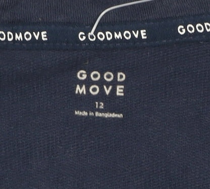 Marks & Spencer Goodmove Women’s Blue Zip Hoodie Jacket Size 12