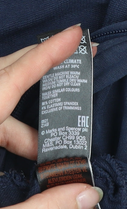 Marks & Spencer Goodmove Women’s Blue Zip Hoodie Jacket Size 12