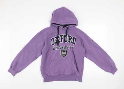 Womens UK Size S Oxford University Purple Pullover Hoodie