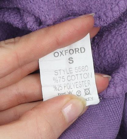 Womens UK Size S Oxford University Purple Pullover Hoodie