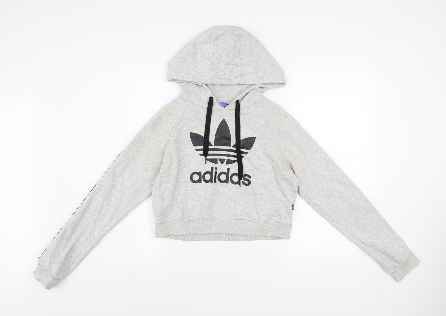 Womens UK Size 8 adidas Grey Pullover Hoodie