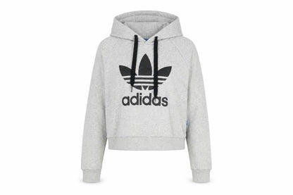Womens UK Size 8 adidas Grey Pullover Hoodie