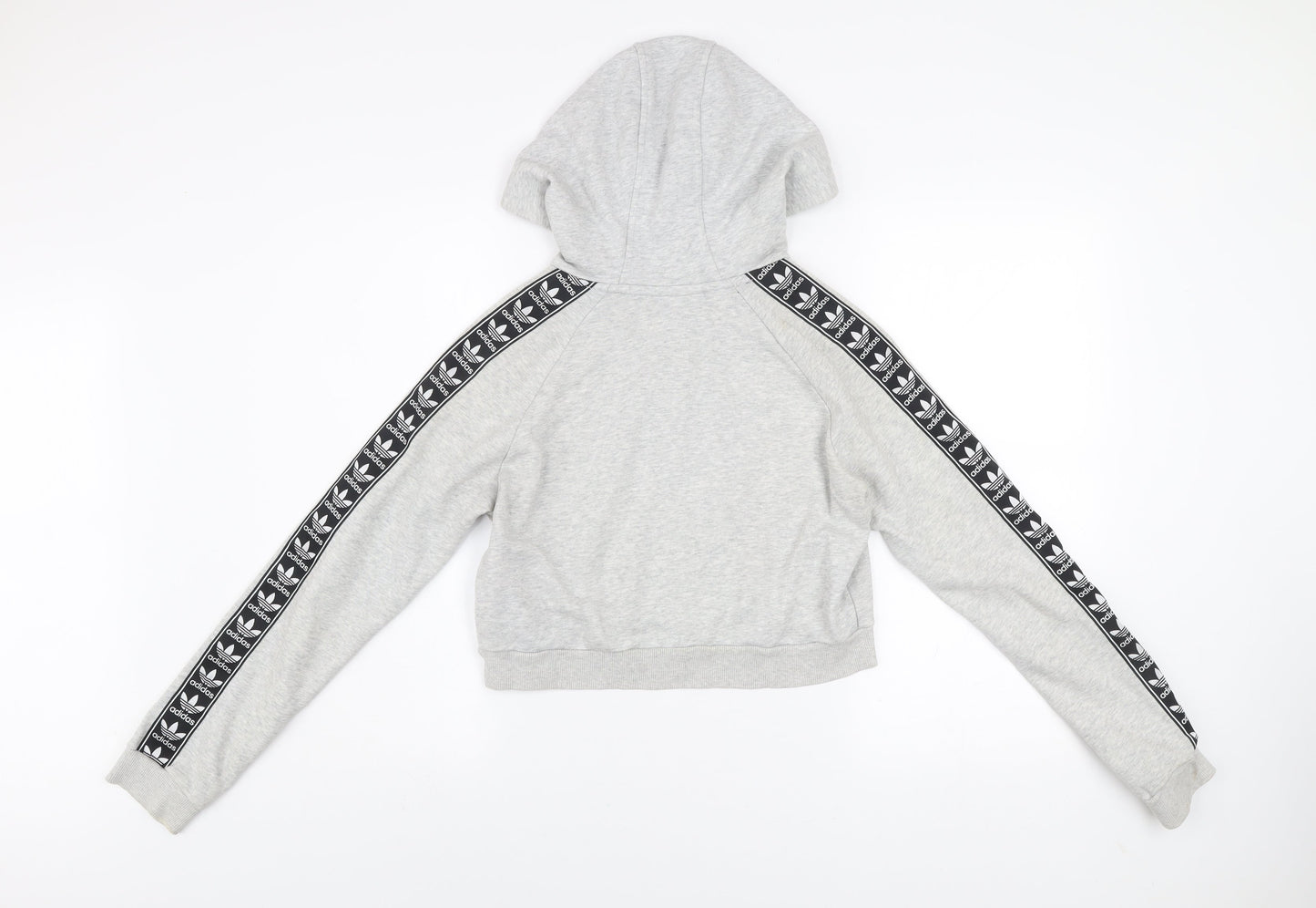 Womens UK Size 8 adidas Grey Pullover Hoodie