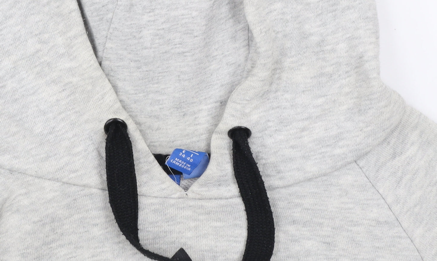 Womens UK Size 8 adidas Grey Pullover Hoodie