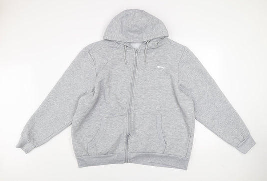 Mens UK Size 2XL Slazenger Grey Gym & Training Running & Jogging Walking Jacket