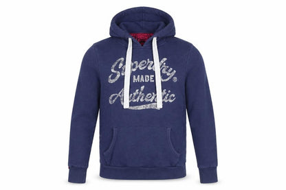 Mens UK Size S Superdry Blue Pullover Hoodie