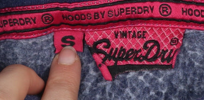 Mens UK Size S Superdry Blue Pullover Hoodie