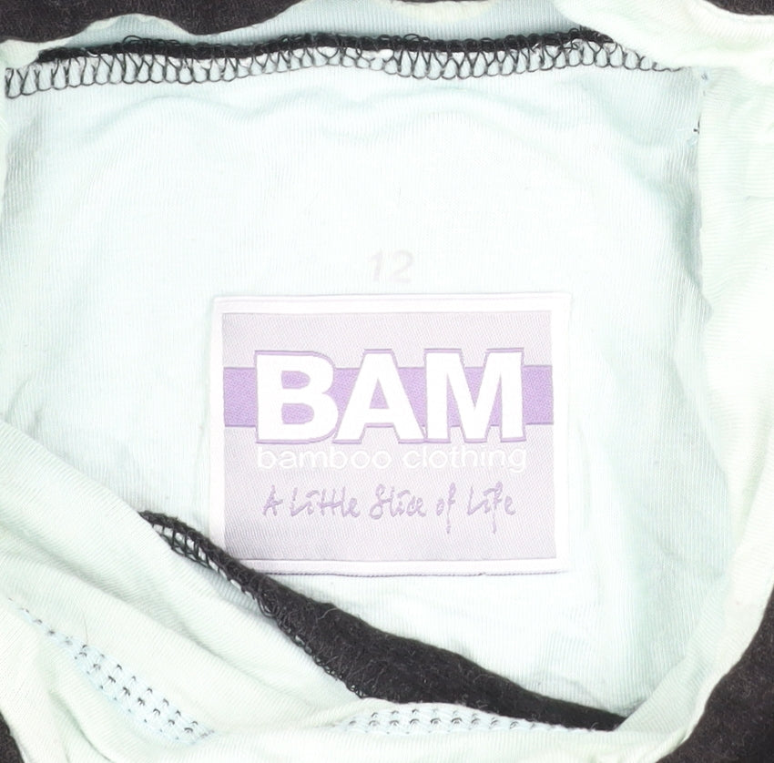 Womens UK Size 12 BAM Black Pullover Sweatshirt