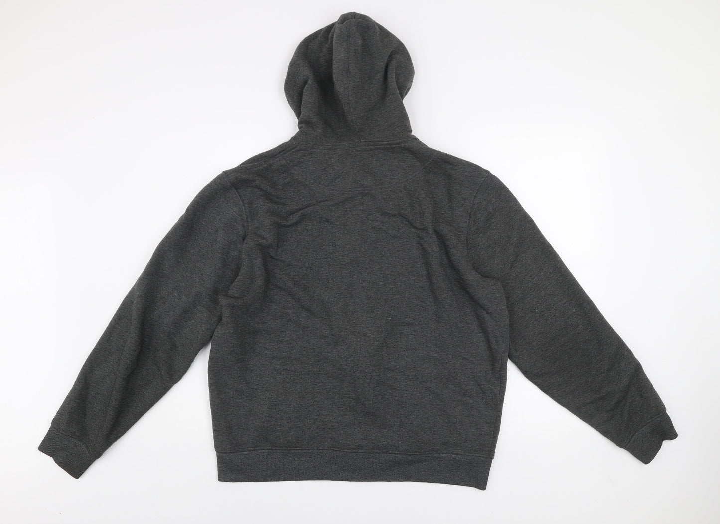 Farah Men's Grey L Basic Zip Hoodie Jacket Cotton Blend