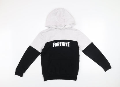 George Boys Fortnite Black Pullover Hoodie 11-12 Years Hooded Sweatshirt