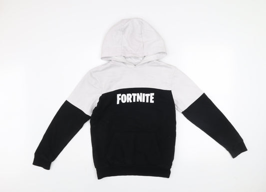 George Boys Fortnite Black Pullover Hoodie 11-12 Years Hooded Sweatshirt