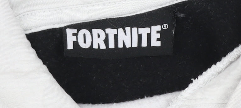 George Boys Fortnite Black Pullover Hoodie 11-12 Years Hooded Sweatshirt
