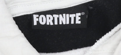 George Boys Fortnite Black Pullover Hoodie 11-12 Years Hooded Sweatshirt