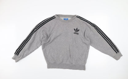 Mens UK Size M adidas Grey Pullover Sweatshirt