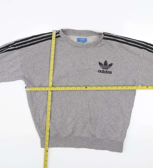 Mens UK Size M adidas Grey Pullover Sweatshirt