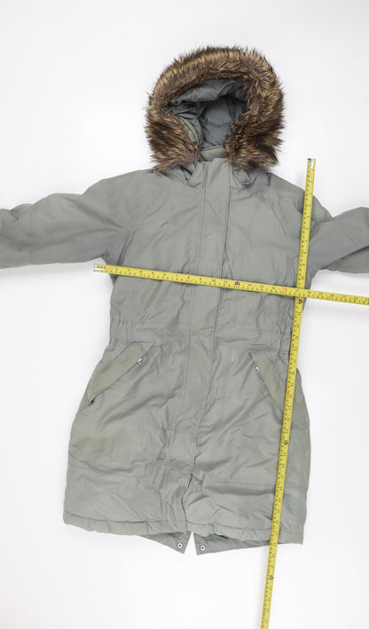 Womens UK Size S The North Face Grey Parka Coat