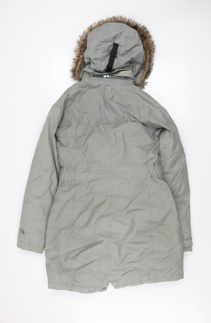 Womens UK Size S The North Face Grey Parka Coat