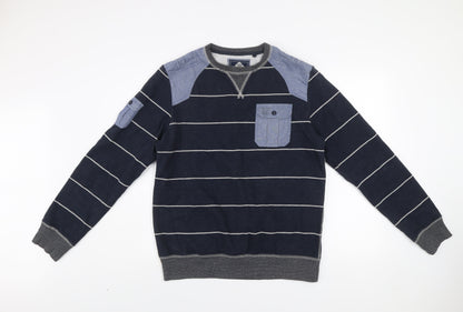 Mens UK Size M NEXT Blue Pullover Sweatshirt