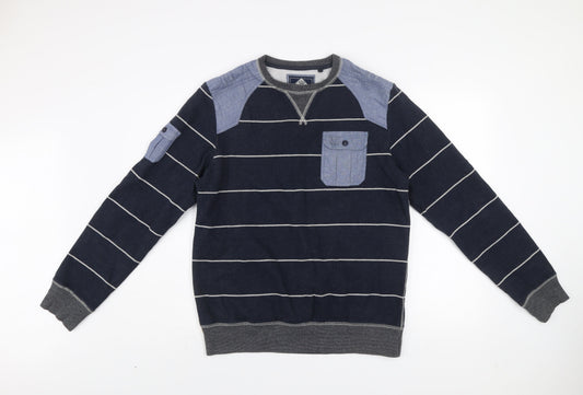 Mens UK Size M NEXT Blue Pullover Sweatshirt