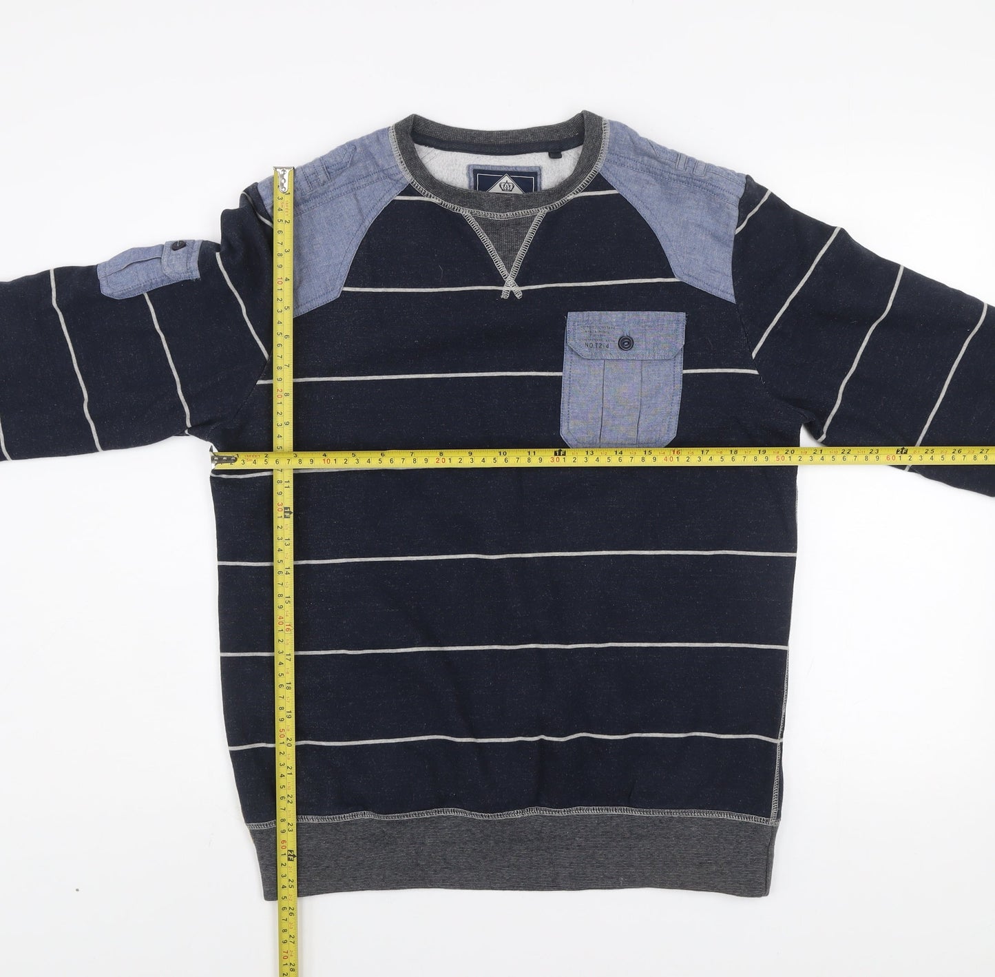 Mens UK Size M NEXT Blue Pullover Sweatshirt