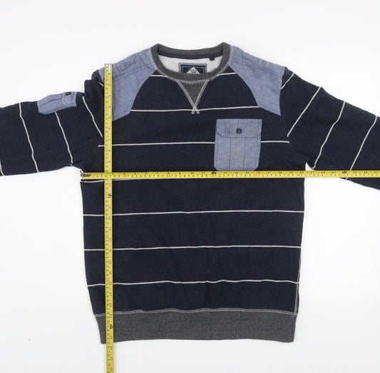 Mens UK Size M NEXT Blue Pullover Sweatshirt