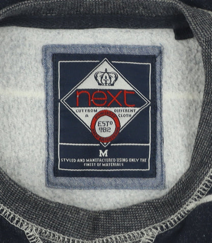 Mens UK Size M NEXT Blue Pullover Sweatshirt