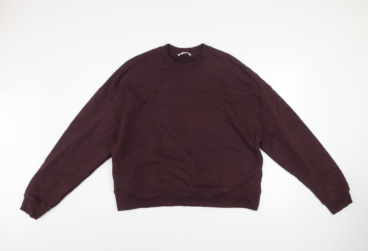 Zara Men Brown Cotton Crew Neck Pullover Sweatshirt Size S